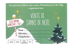 vente de sapins de Noël